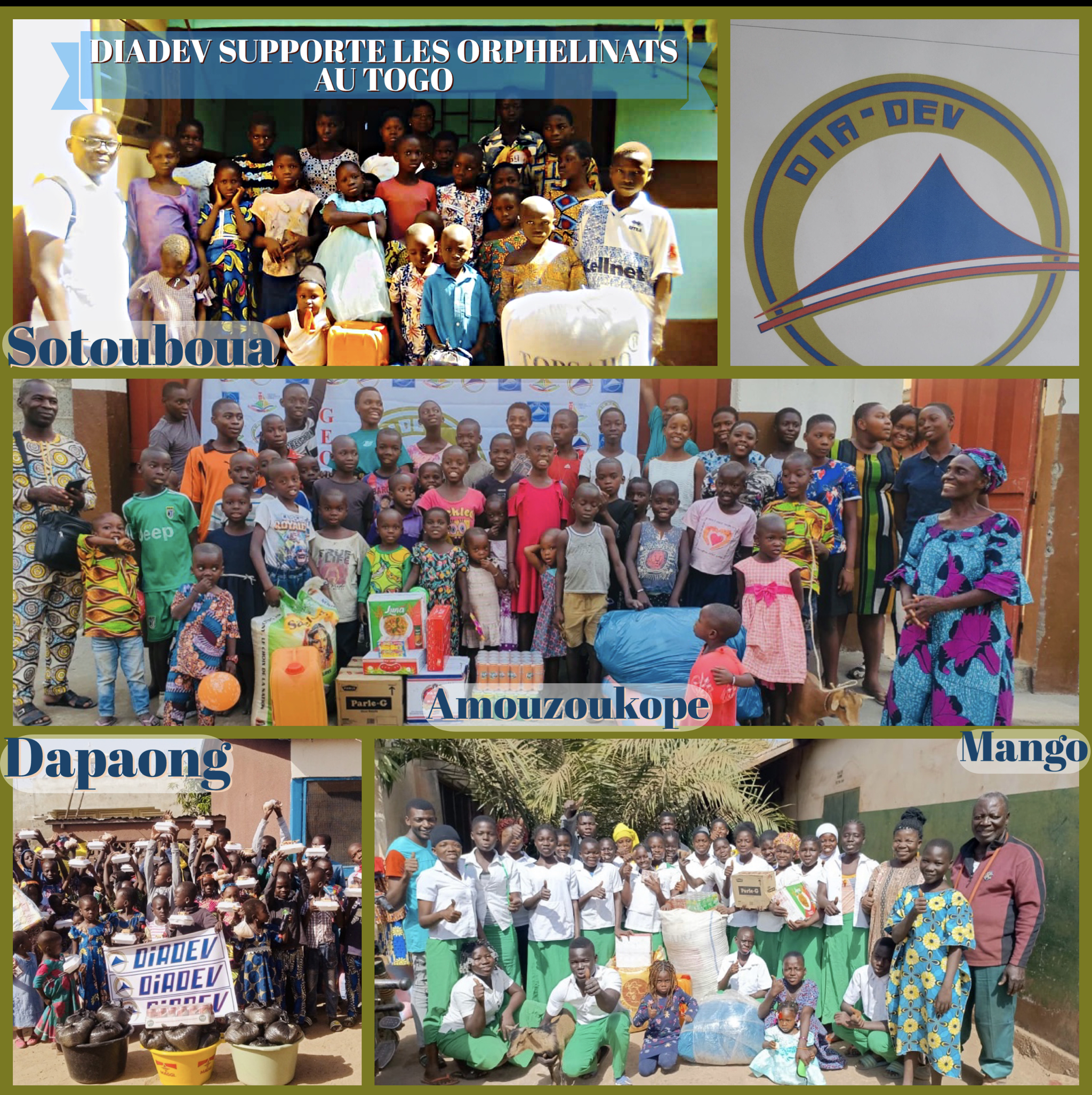 Célébration des Fêtes de Fin d’Année : DIADEV Offre 1 Million de FCFA aux Orphelinats au Togo